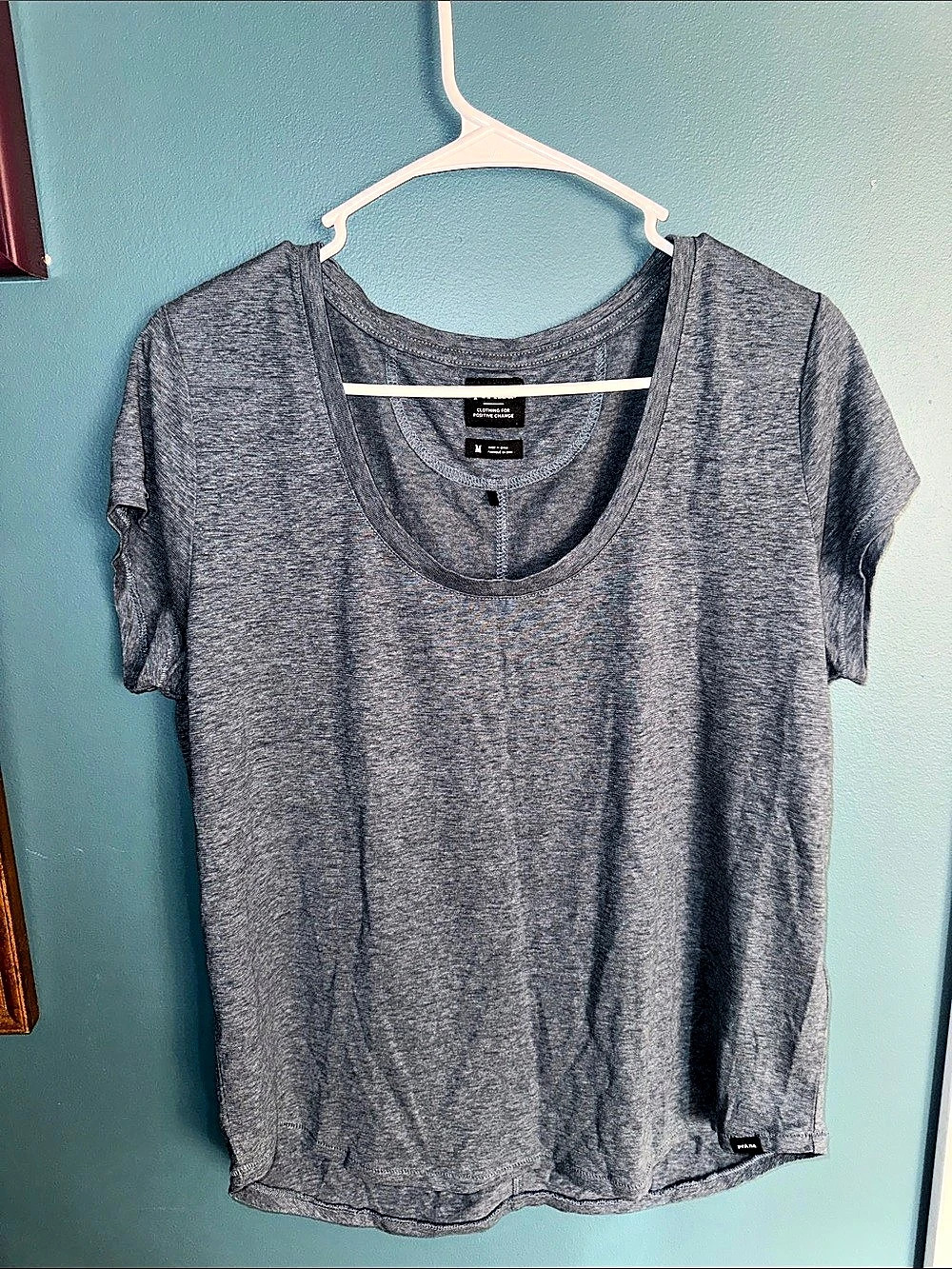 prAna Cozy Up Scoop Neck Tee Gray Medium